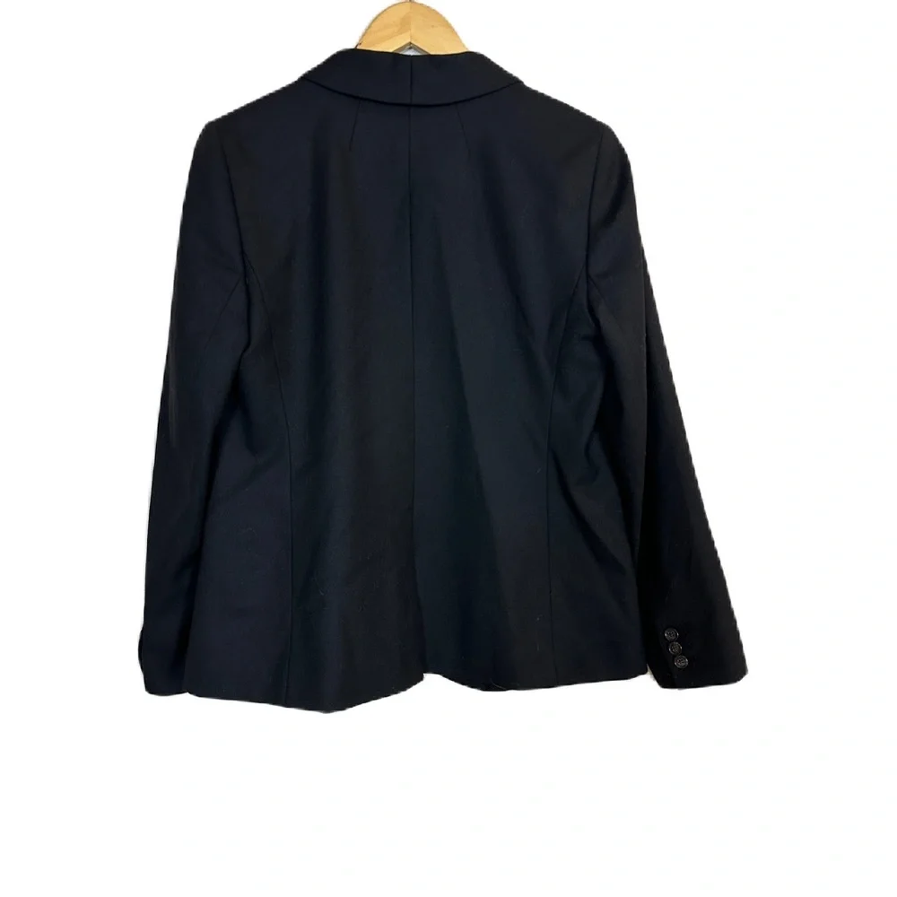 J. Crew Parke Black Blazer in Wool Flannel Jacket Business Women’s‎ Sz 10 NWOT